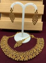 Gold Plated Elegant Stone Necklace Set For Women